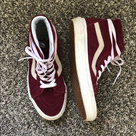 Vans Shoes - Red suede Vans